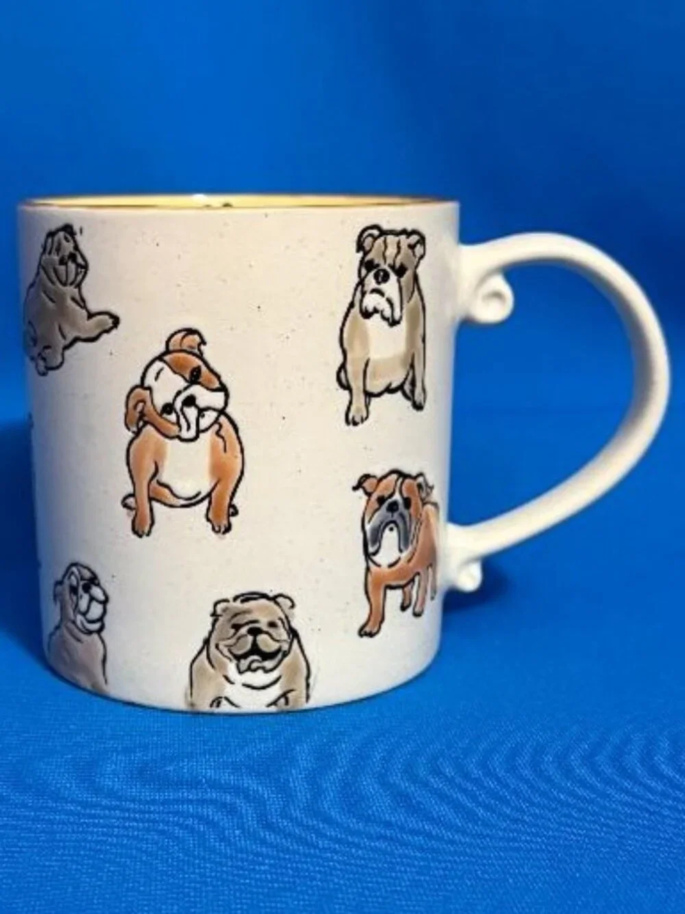 NEW ENGLISH BULLDOG & PAW PRINT GORGEOUS & ADORABLE 21 OZ / 21 OUNCES MUG / CUP